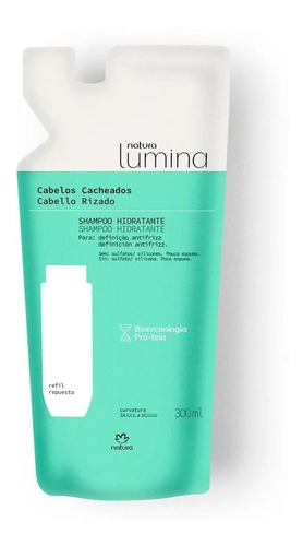 Shampoo Hidratante Lumina Cabello Rizado Repuesto Natura 