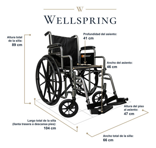 Silla De Ruedas De Acero Con Ruedas Sólidas Y Soporte Color Negro