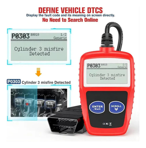 El Escáner Automotriz Ms309 Obd2 Lee Y Borra Códigos De Fall