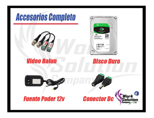 Cámaras Seguridad Exterior It3f Kit 5 Hikvision Full Hd 2tb
