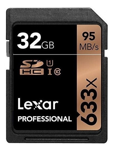 Tarjeta Memoria Sd Lexar 32 Gb 633 X 95 Mb/s 4 K Clase 10