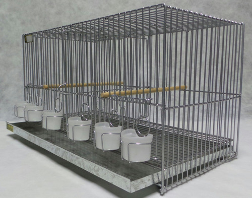 Jaulas Lopardo De Cria 53cm. 6 Vasos Y División De Alambre