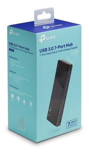Hub Tp-link Uh700 De 7 Puertos Usb 3.0 Windows, Mac Y Linux