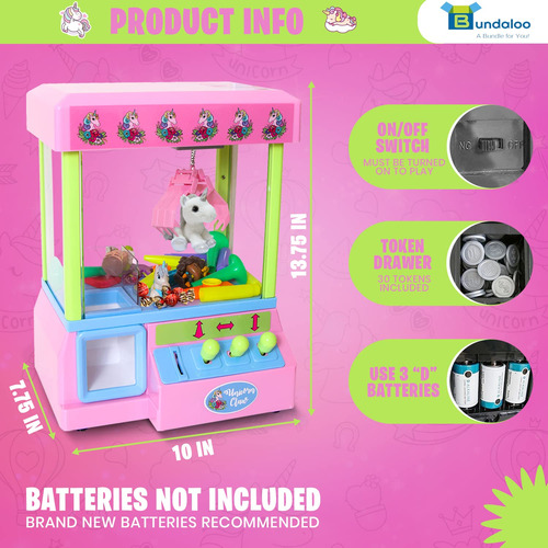 Máquina De Juego De Garra Bundaloo Modelo Unicornio Color