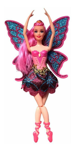 Imagem 8 de 10 de Boneca Bailarina 30 Cm Com Asas Borboleta E Glitter