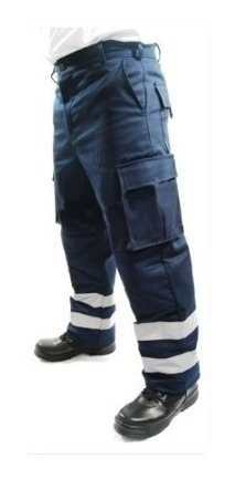Imagen 2 de 6 de Pantalon Bolsas De Cargo Reflejante Paramedico Rescatista