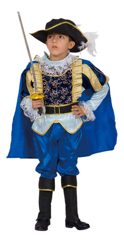 Disfraz Talla Medium (8|10) Para Niño De Mosquetero Azul