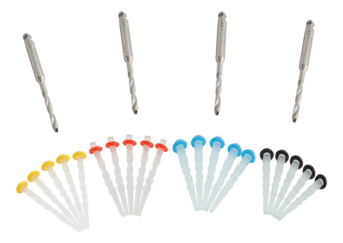 Postes De Fibra De Vidrio Para Endodoncia Ranurados 20 Poste Color Azul