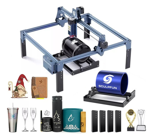 Máquina De Grabado Láser Sculpfun S9+rodillo Atomstack R1pro