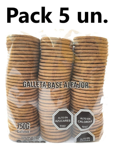 Pack 5 Un. Galleta Base Para Alfajor Ideal - Lagos Del Sur