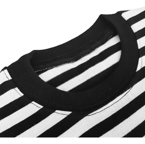 Remera rayada blanca y negra niños deals