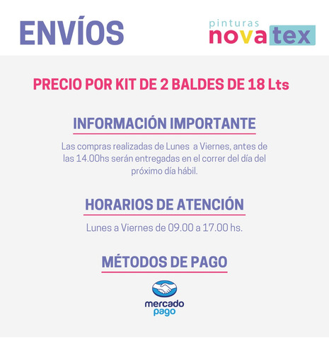Pintura Látex Interior-exterior Color/18 Lt + 18 Lt/ Novatex