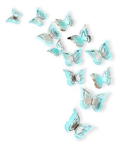 Azul Plata Decoraciones Mariposa Pegatinas Butterfies D...