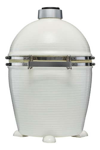 Imagen 2 de 10 de Parrilla Kamado Kb10 Blanco Horno Ahumador Grande
