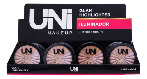 Iluminador Facial Brilho Intenso Efeito Radiante Uni Makeup