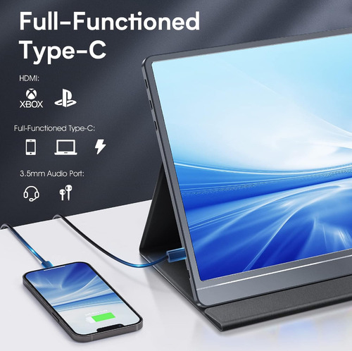 Monitor Gamer Portátil Ips 15.6 Pulgadas Type-c Full Hd Hdmi