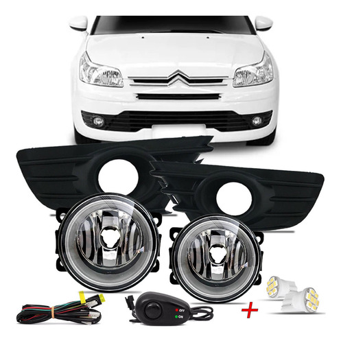 Kit Farol Auxiliar Milha Neblina Citroen C4 Hatch C4 Pallas