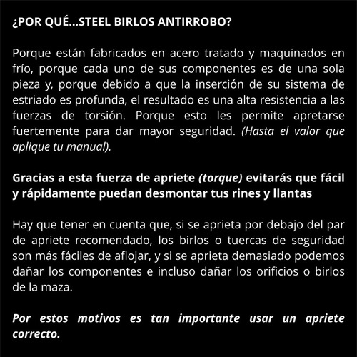 Birlos Seguridad Antirrobo Vw Amarok 2013-2025