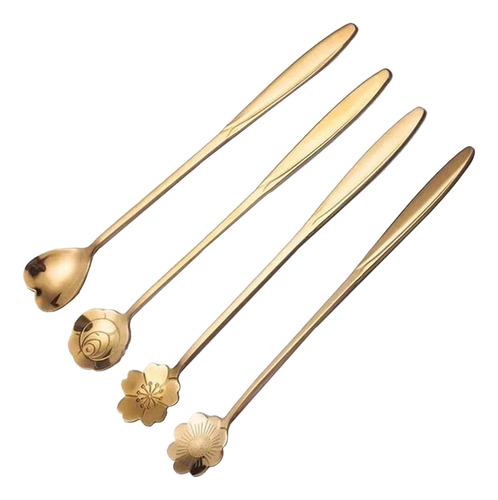 12 Cucharas Agitadoras De Acero Inoxidable Con Mango Largo P