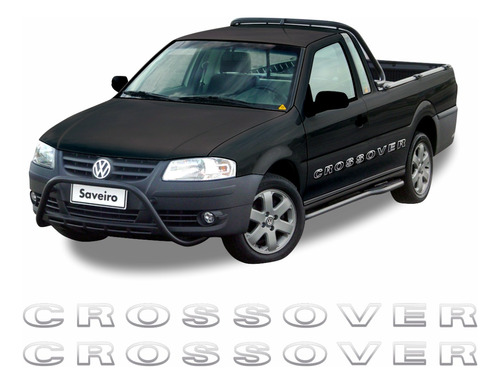 Adesivo Faixa Volkswagen Saveiro Crossover Prata Dx10