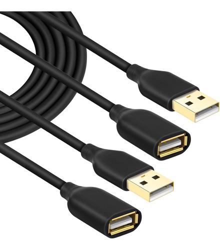 Cable De Extensión Usb De 10 Pies, Paquete De 2 Unidades Usb