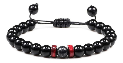 Pulseras Hombre Mujer Piedra Onix Howlita Madera Unisex