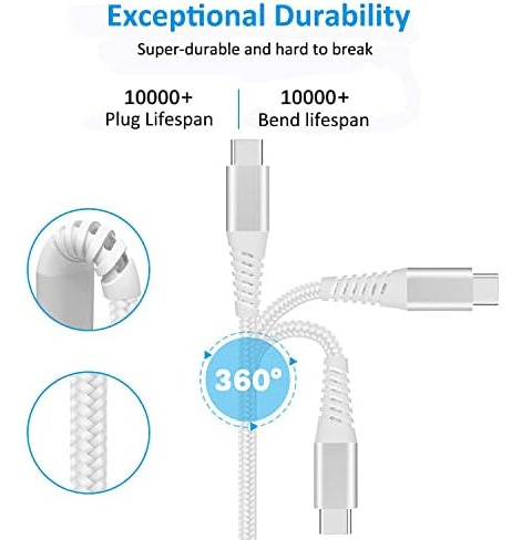 Cable Usb Tipo C 6ft 2pack Cable De Carga Rápida Usb C Carga