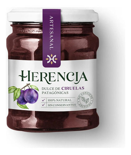 Dulce De Ciruela Mermelada Herencia Sin Tacc 350 Grs X 12u