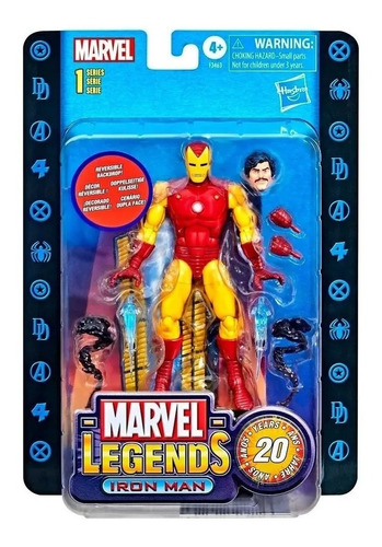 Figura Clasica Iron Man - Marvel Legends 20 Años  Hasbro