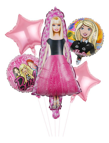Globos De Cumpleaños Decoración Barbie Fiesta Temática