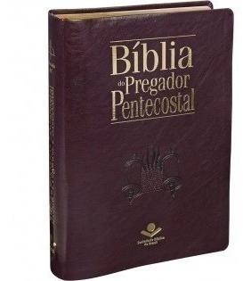 Bíblia Do Pregador Pentecostal Luxo Nobre Índice Vinho Sbb