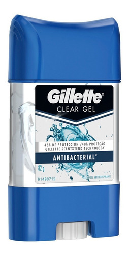 Gillette Clear Gel Antibacterial Desodorante X 82g Local