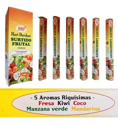 Incienso Caja  Con 120 Varitas. , Aromas A Escoger Fragancia Sutido Frutal