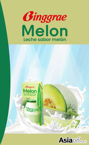 Leche Coreana Sabor Melon Binggrae