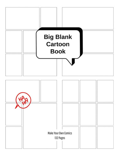 Libro: Big Blank Cartoon Book - Make Your Own Comics: Large 