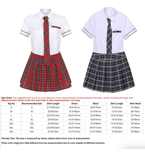 Traje Corto De Cosplay For Mujer Y Niña, Uniforme Escolar
