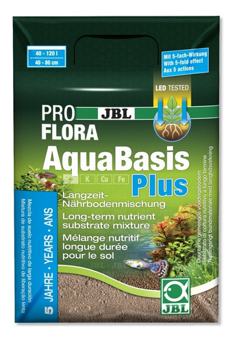 Substrato Fértil Jbl Aquabasis Plus 5 Litros Para Aquários