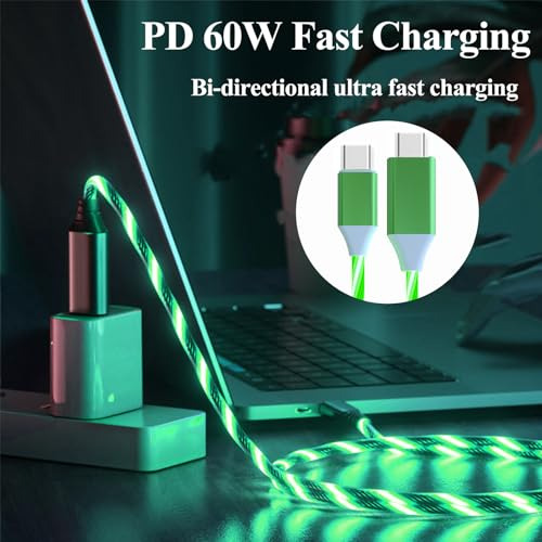 Cable Usb C A Usb C Cable De Carga Rápida 3.3ft 60w/3a Led T