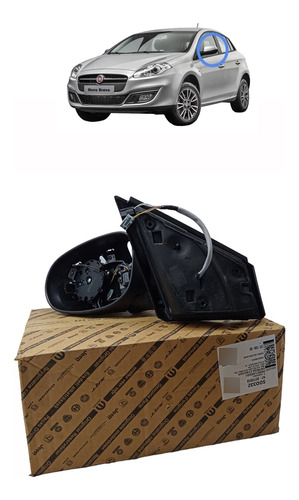 Retrovisor Externo Lado Esquerdo Fiat Bravo 2011 A 2015
