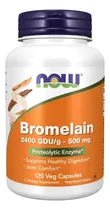 Comprar Bromelain 2400 Gdu\u002Fg - 500 Mg Now 120 Capsulas Vegetales