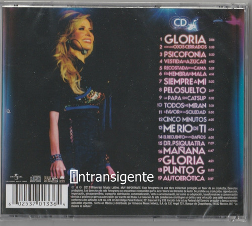 Gloria Trevi - Gloria En Vivo (cd Nuevo Sellado) | MercadoLibre