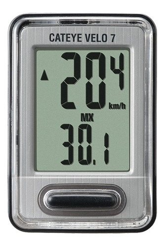 Ciclocomputador Cateye Velo 7 - Color Gris