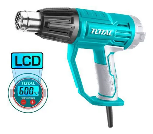Pistola De Calor 2000w C/ Pantalla Digital Regulable Total Color Turquesa