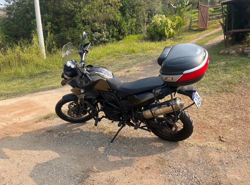 F800 Gs , Marrom , 2013 Com Baús Lateral E Baú Traseiro
