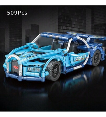 Bloques De Construcción Ferrari Bugatti Lamborghini 26 Cm Bugatti Azul