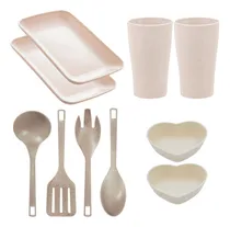 Comprar Aparelho De Jantar Prato Copo Bowl Fibra De Bambu Ecológico
