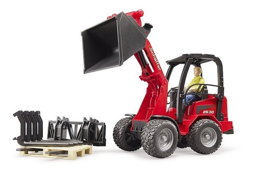 Cargadora Compacta Schaffer 2630 +accesorios Bruder Esc 1:16