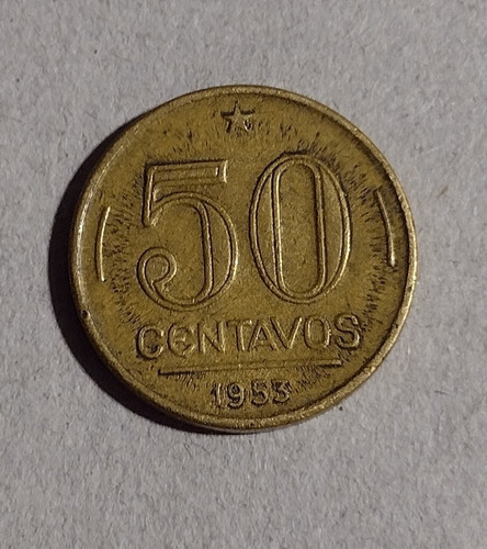 Moneda De Brasil Año 1953 De 50 Centavos 
