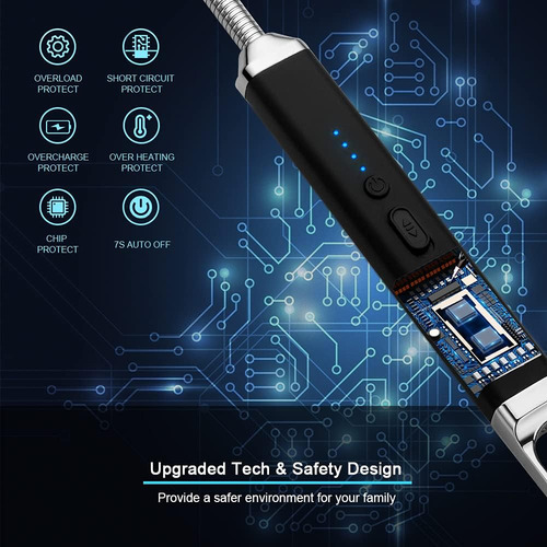 Encendedor Usb Recargable De Arco Eléctrico Con Interruptor