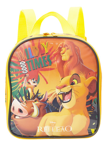 Kit Mochila Rei Leão Rodinhas Com Lancheira Disney Infantil
